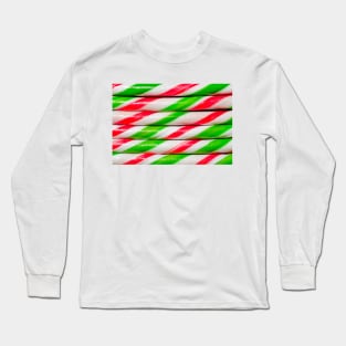 Green and Red Candy Cane Christmas Candies Photograph Long Sleeve T-Shirt